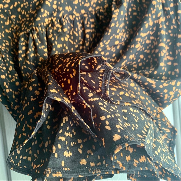 Smock Dress Black/Tan Print - Picture 5 of 6